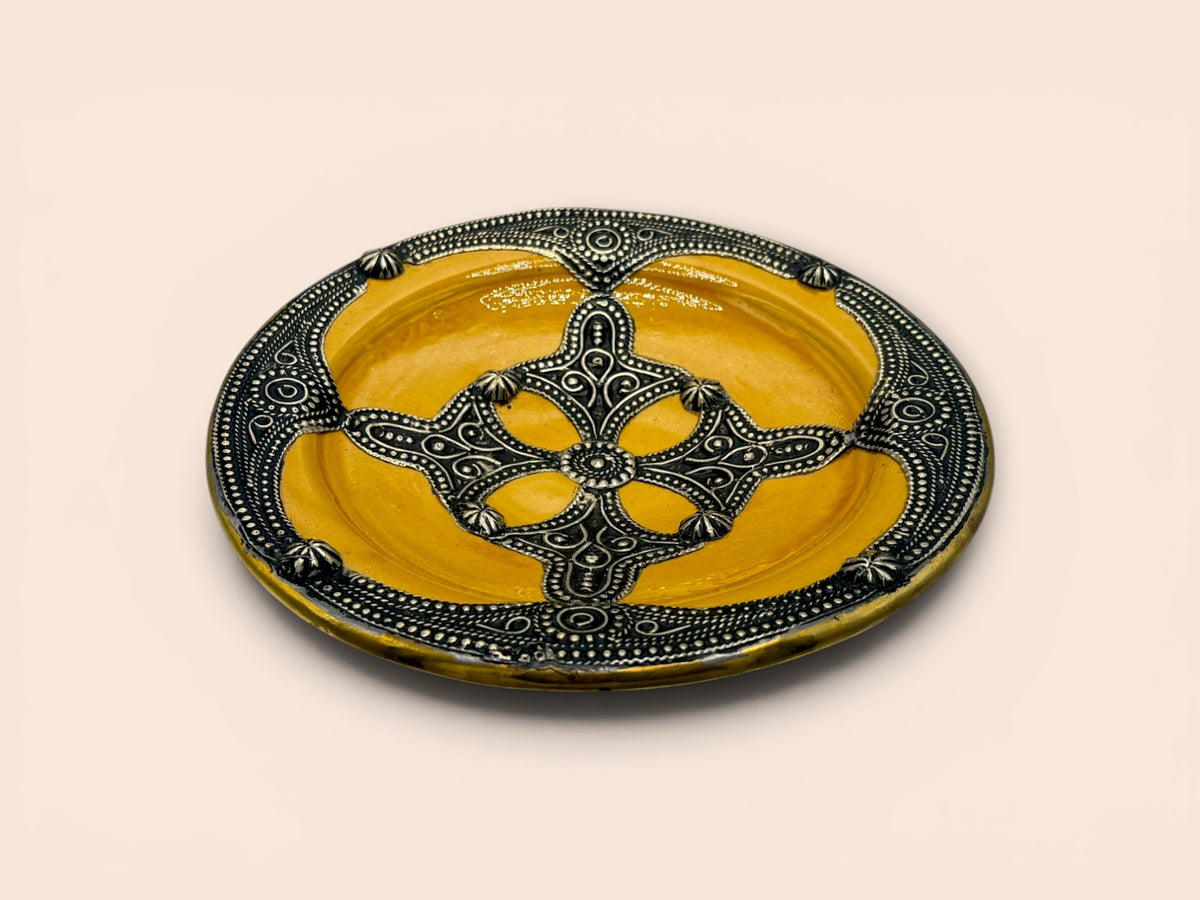 Plat filigrane jaune