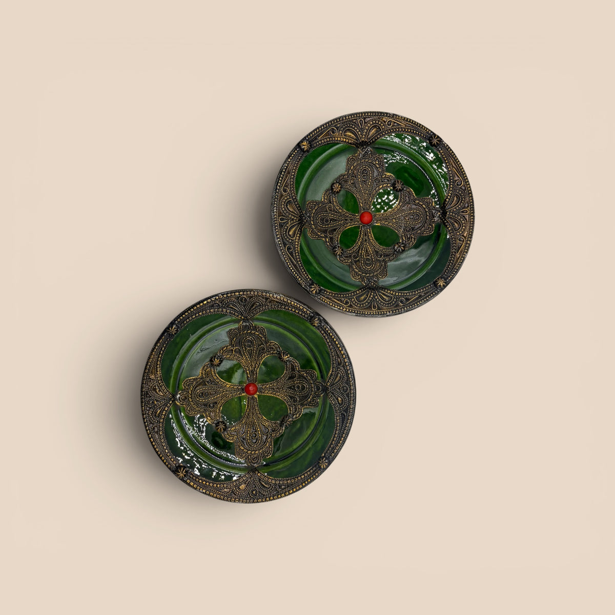 Plat filigrane vert