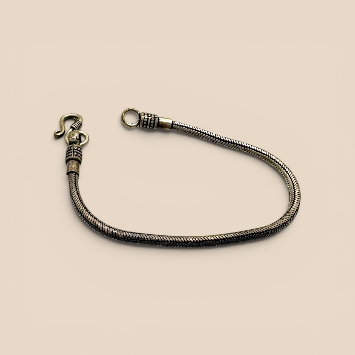 Bracelet chaîne serpent argenté