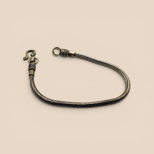 Bracelet chaîne serpent argenté