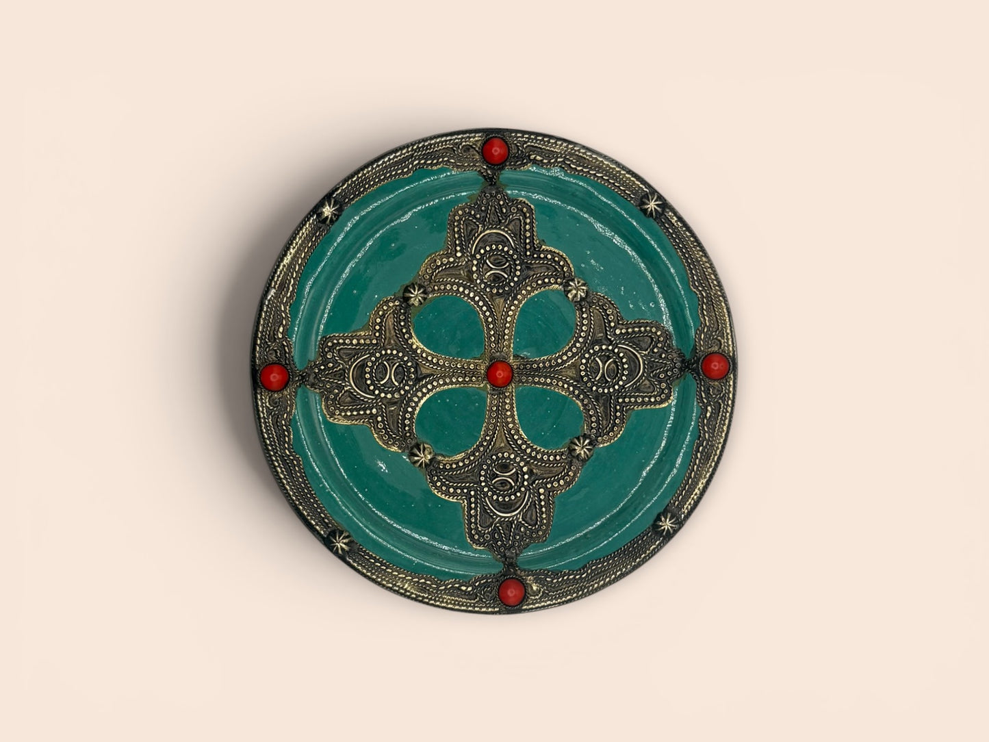 Plat filigrane turquoise