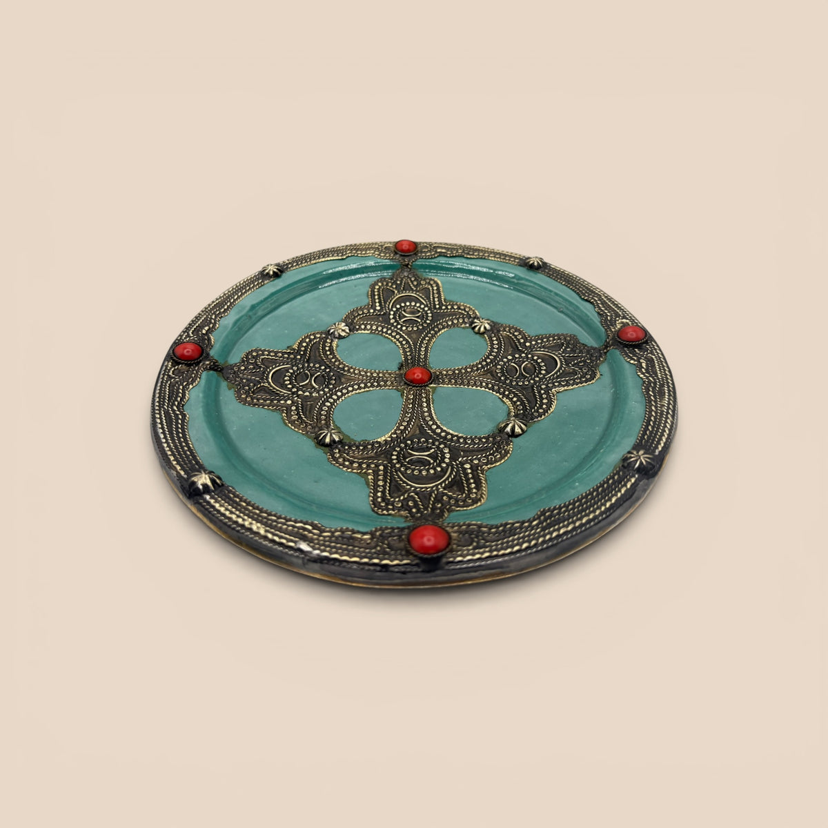 Plat filigrane turquoise