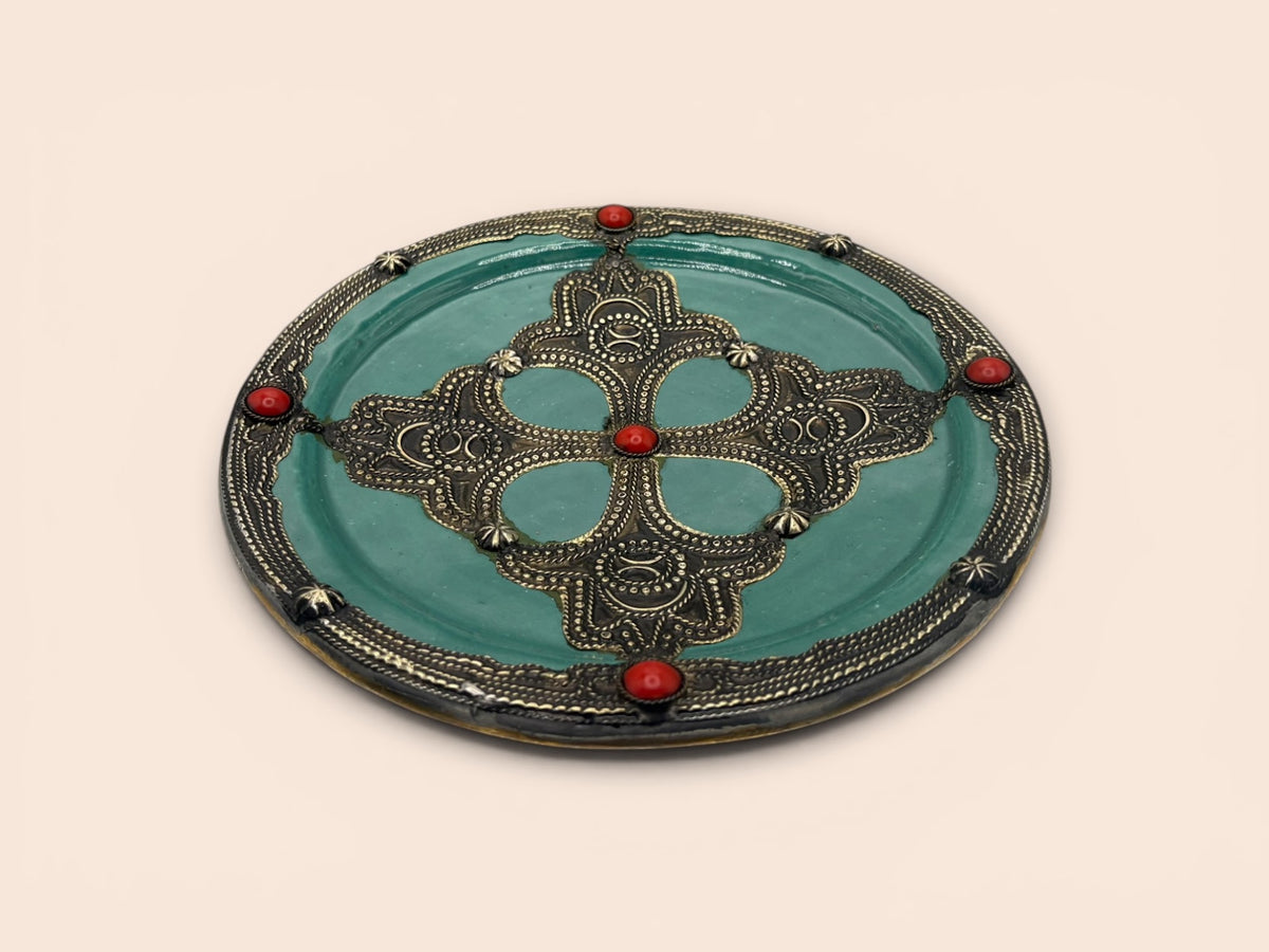 Plat filigrane turquoise